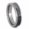 Women's Wedding Band With Purple Deer Antler