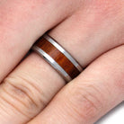Tungsten Wedding Band with Natural Ironwood Inlay-3186 - Jewelry by Johan