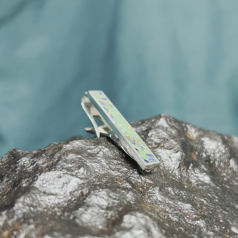 Unique Green Turquoise Tie Clip