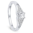 Diamond Encrusted Engagement Ring in Sterling Silver-SHRP027453-SS - Jewelry by Johan