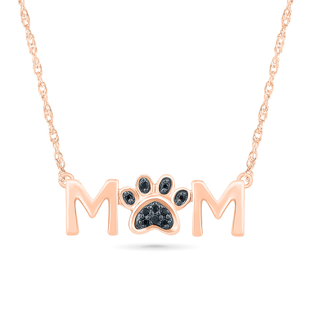 Rose Gold Dog Mom Necklace