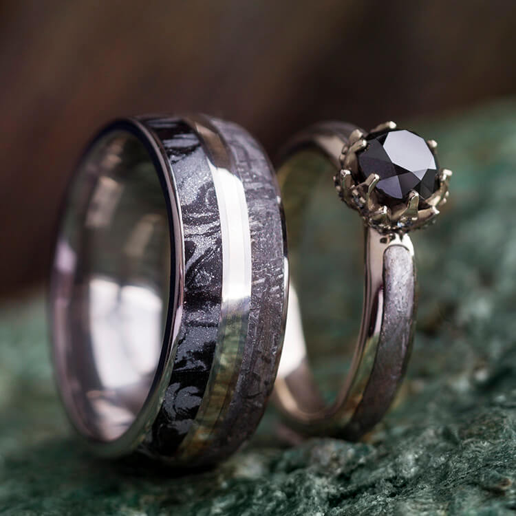Black Diamond Ring Set