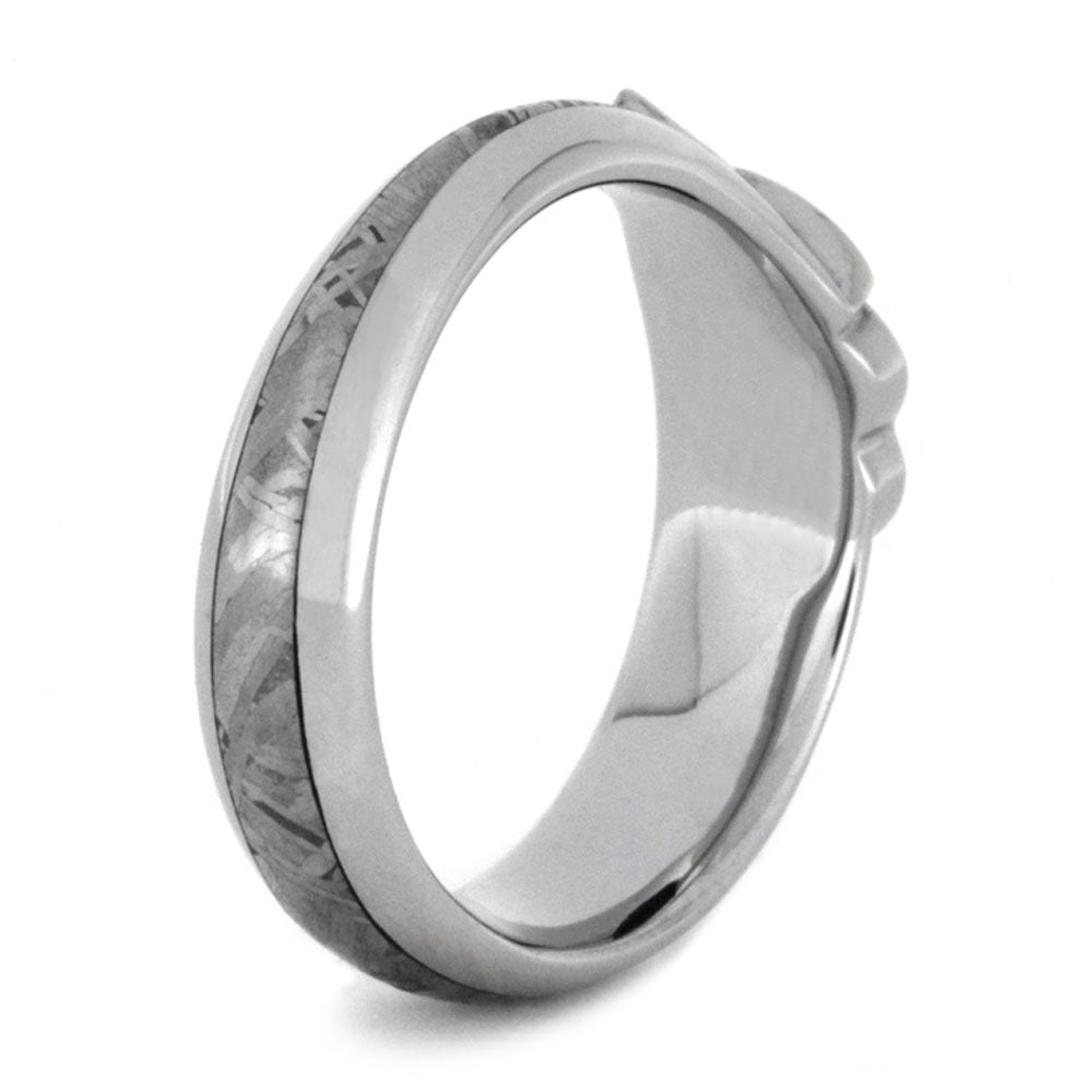 Labradorite Ring with Opal Trinity Knot & Meteorite in White Gold-1840 - Jewelry by Johan