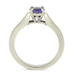 Tanzanite Engagement Ring With Diamond Accents in White Gold-3706 - Jewelry by Johan