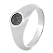 Meteorite Ring, White Gold Signet Ring with Gibeon Meteorite-3280 - Jewelry by Johan
