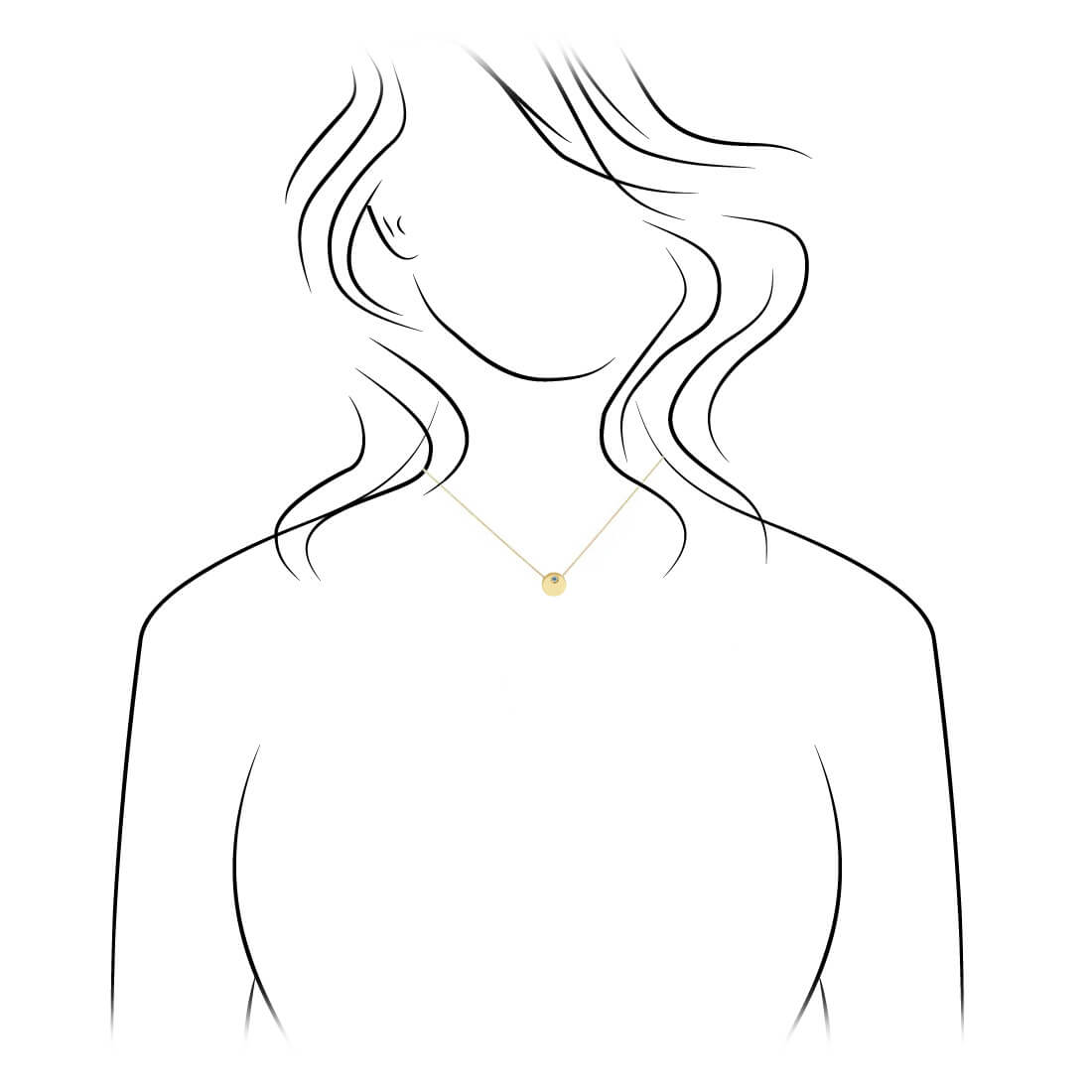 Illustration of necklace worn on a figure