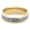 Unique Meteorite Men's Wedding Band, Two Tone Gold Ring-3470 - Jewelry by Johan