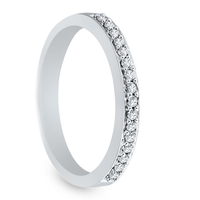 Half Eternity Diamond Wedding Band in Sterling Silver-SHRF025515CTW-SS - Jewelry by Johan