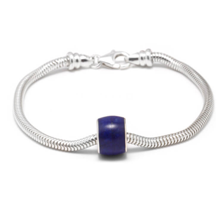 Lapis Lazuli Charm Bead Bracelet