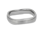 Wavy Titanium Ring, Brushed And Polished Custom Wedding Band, Curvy Handmade Jewelry-2513 - Jewelry by Johan