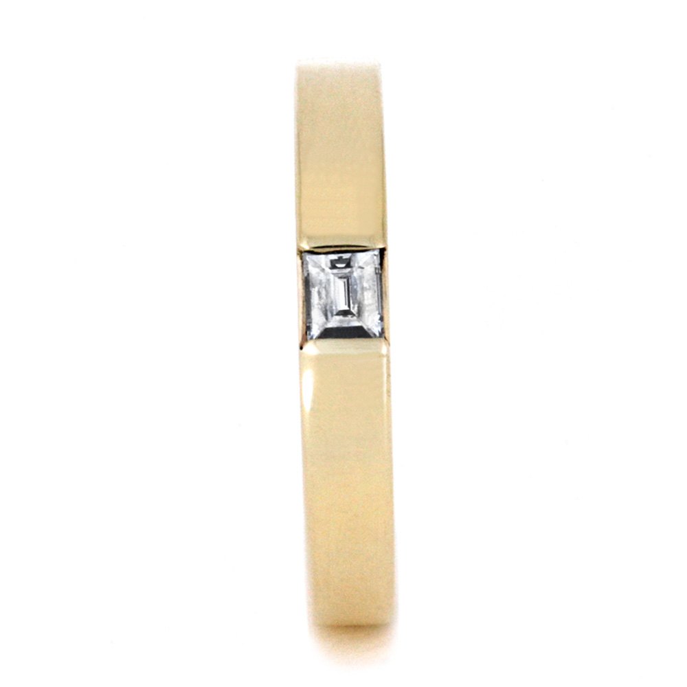 Baguette Diamond Engagement Ring in Yellow Gold-3403 - Jewelry by Johan