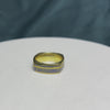 Lapis Mokume Wedding Band, Gold Ring With Side Accents