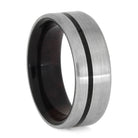 Caribbean Rosewood Ring In Brushed Titanium, Size 9.75-RS10051 - Jewelry by Johan