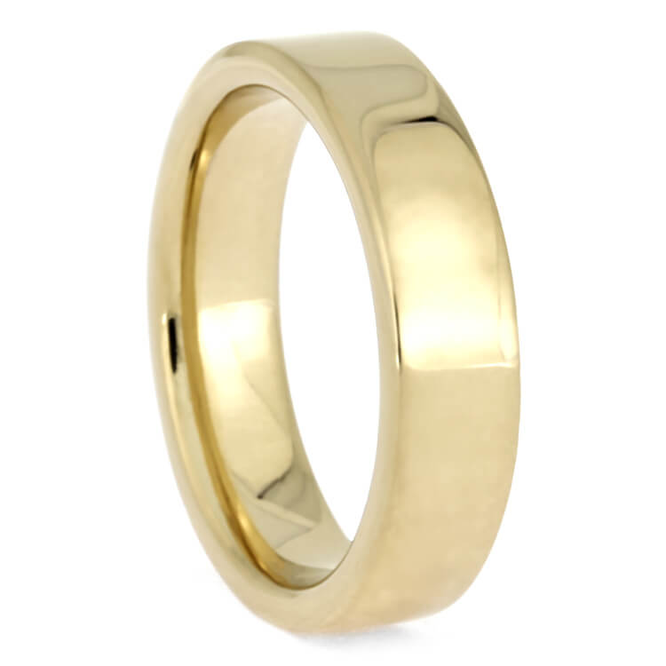 Plus Size Simple Yellow Gold Wedding Band-2718X - Jewelry by Johan