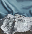 Meteorite Wedding Band With Beveled Edges