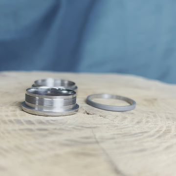 Interchangeable Core A, 8MM Titanium Ring With Off-Set Design-INTCORE-A
