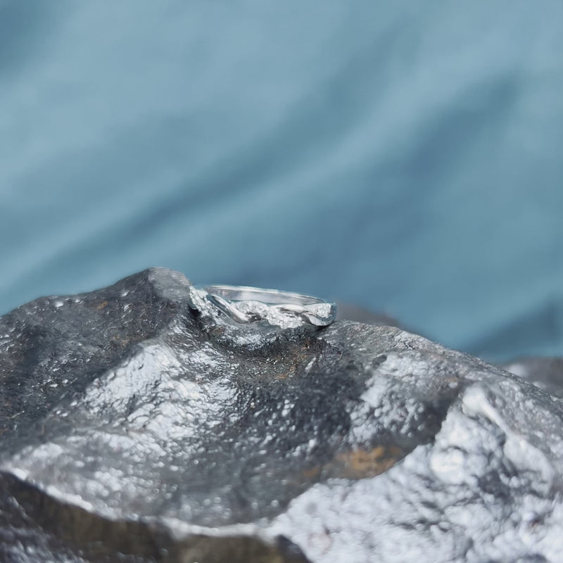 Diamond Wedding Band with Twisting Design