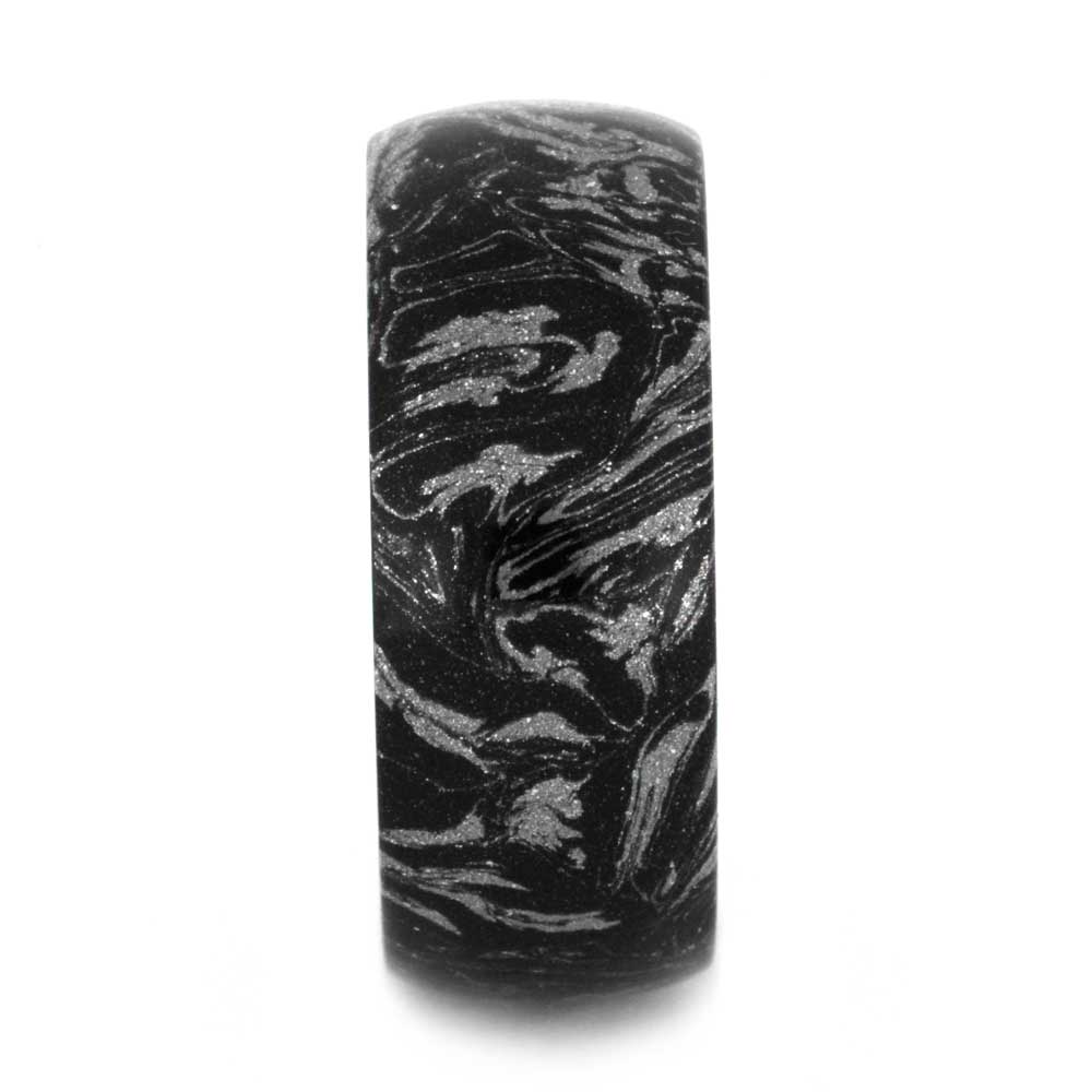 Mens Wedding Band, Black and White Mokume Gane Ring-2990 - Jewelry by Johan