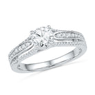 Diamond Engagement Ring in Sterling Silver-SHRE030381-SS - Jewelry by Johan