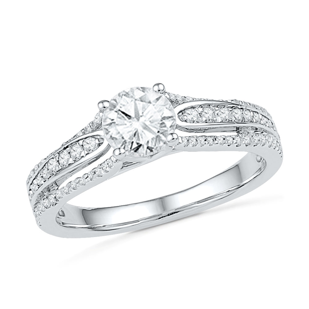 Diamond Engagement Ring in Sterling Silver-SHRE030381-SS - Jewelry by Johan