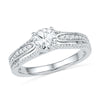 Diamond Engagement Ring in Sterling Silver-SHRE030381-SS - Jewelry by Johan