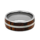 Honduran Rosewood Ring With Antler Center Pinstripe-3703 - Jewelry by Johan