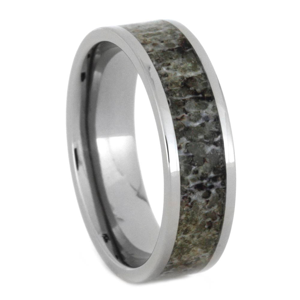 6mm Titanium Deer Antler Wedding Band, In Stock-SIG3007 - Jewelry by Johan