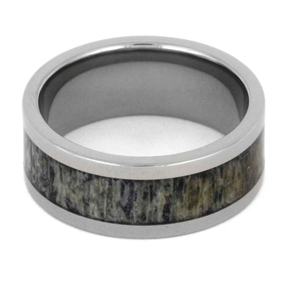 8mm Deer Antler & Titanium Ring, In Stock-SIG3008 - Jewelry by Johan