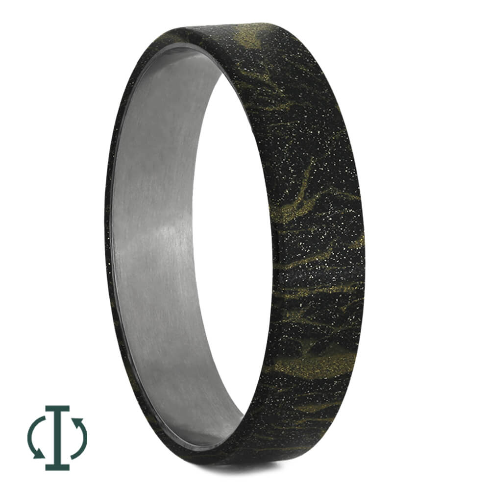 Black & Gold Mokume Gane Inlays for Interchangeable Rings, 2MM, 5MM or 6MM-INTCOMP-MOK - Jewelry by Johan