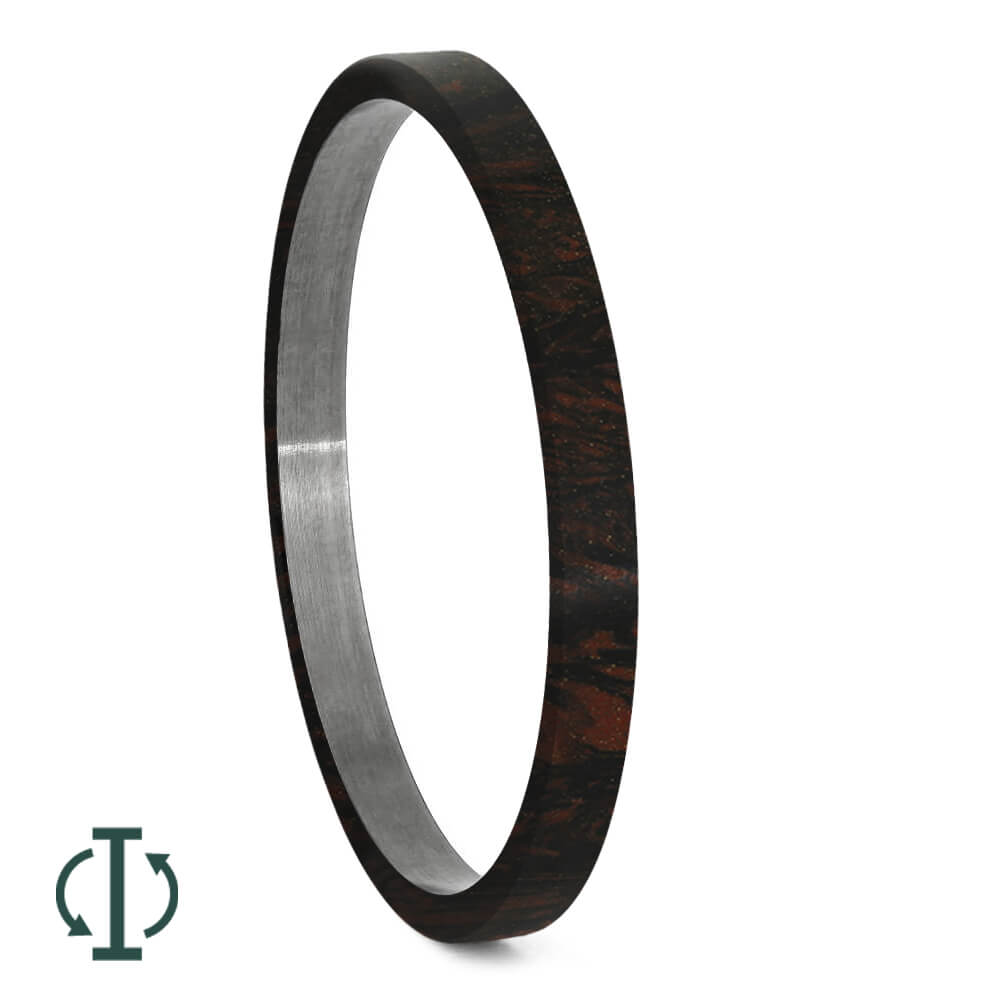 Black & Red Mokume Gane Inlays for Interchangeable Rings, 2MM, 5MM or 6MM-INTCOMP-MOK - Jewelry by Johan