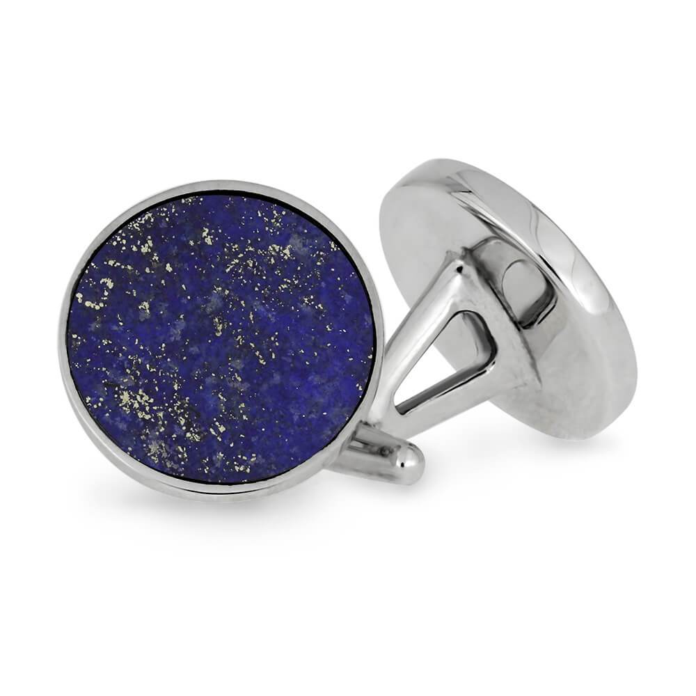 Lapis Lazuli Cuff Links in Sleek Stainless Steel-CFSS-LL - Jewelry by Johan