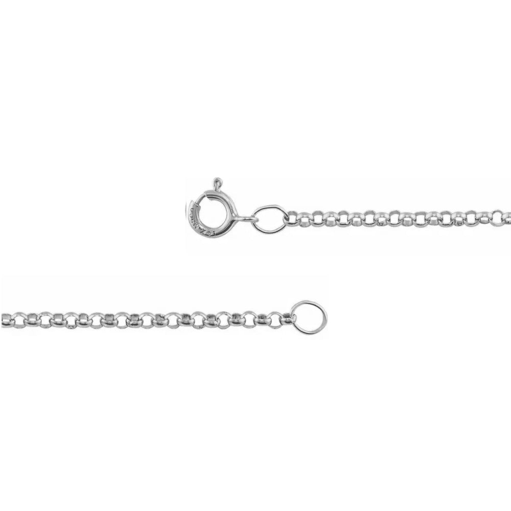 1.5 mm Rolo Chain Necklace, Silver or 14k Gold