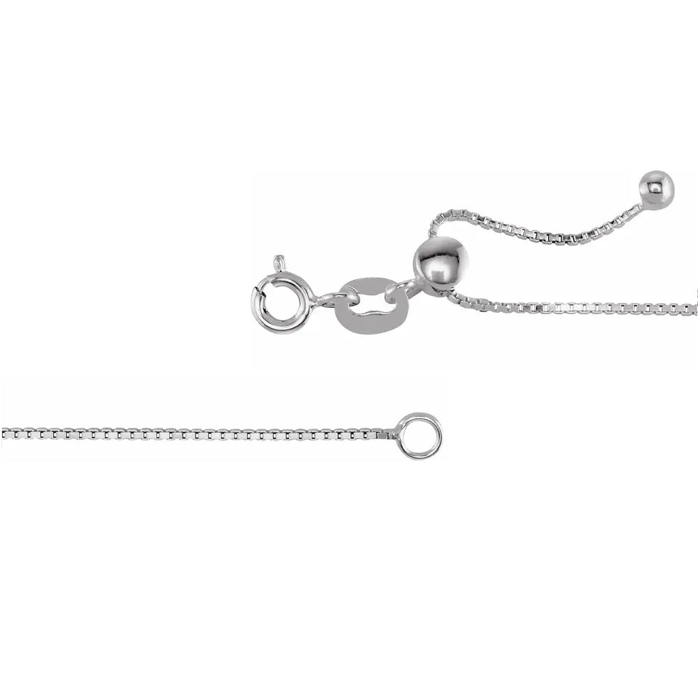 Adjustable Sterling Silver Box Chain