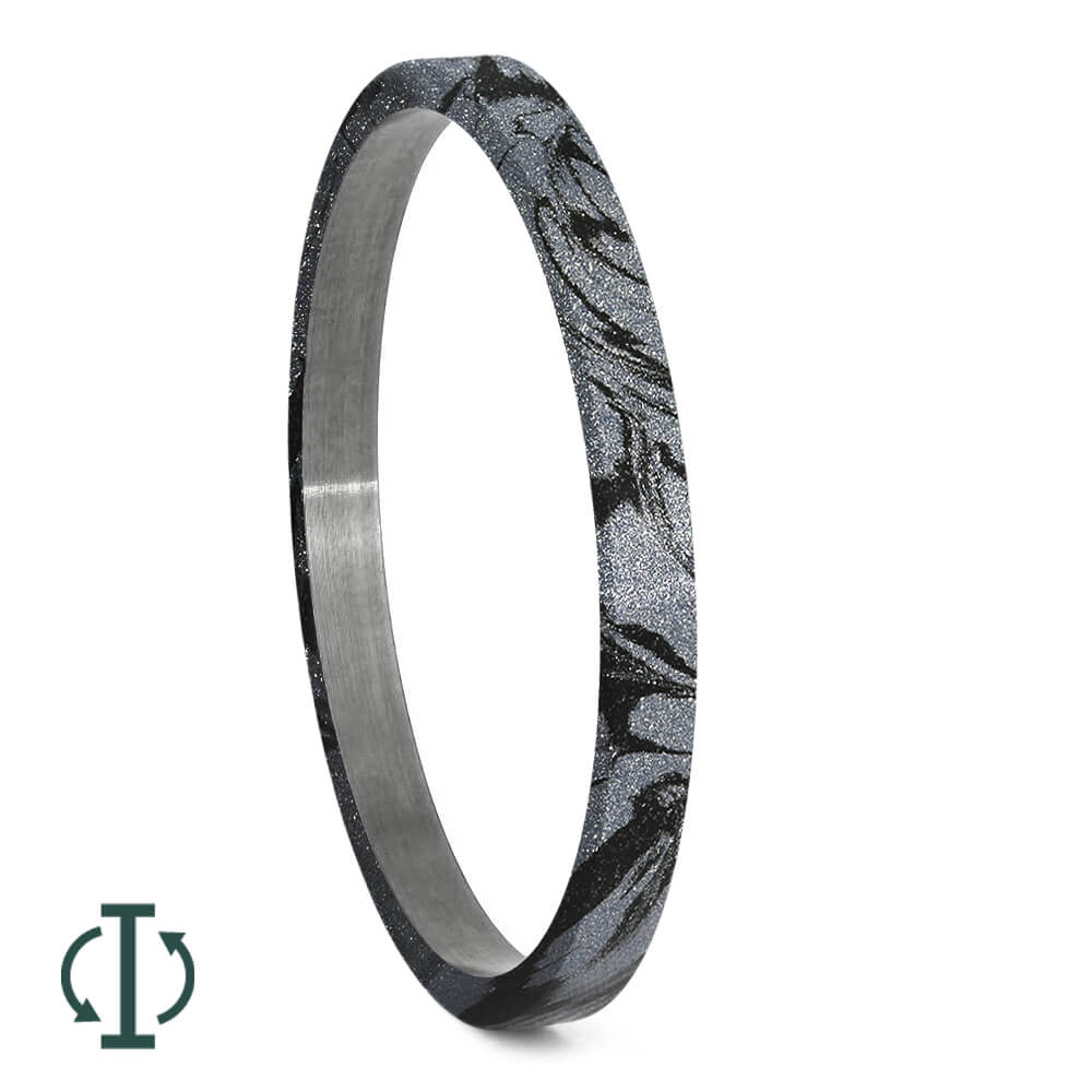 Cobaltium Mokume Gane Inlays for Interchangeable Rings, 2MM, 5MM or 6MM-INTCOMP-MOK - Jewelry by Johan