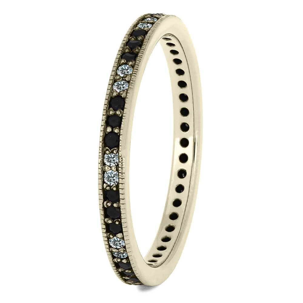 Black & White Diamond Eternity Wedding Band-DJ1000 - Jewelry by Johan