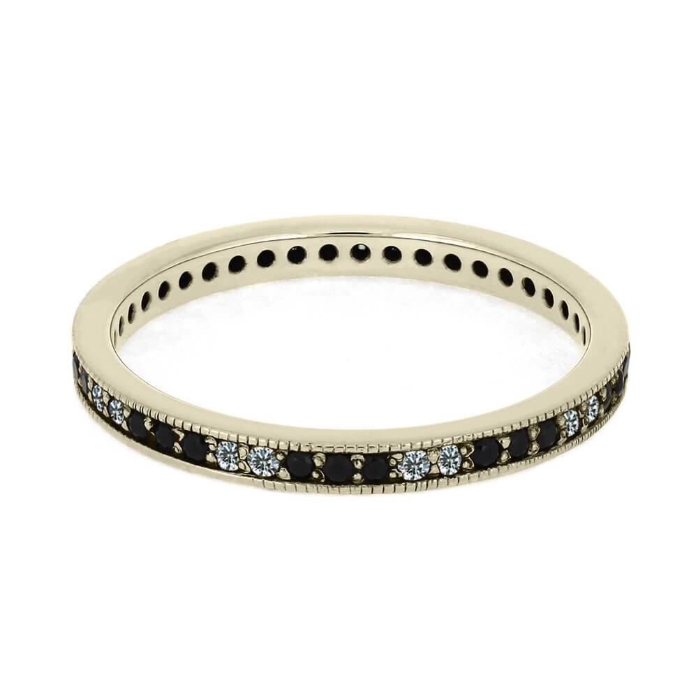 Black & White Diamond Eternity Wedding Band-DJ1000 - Jewelry by Johan