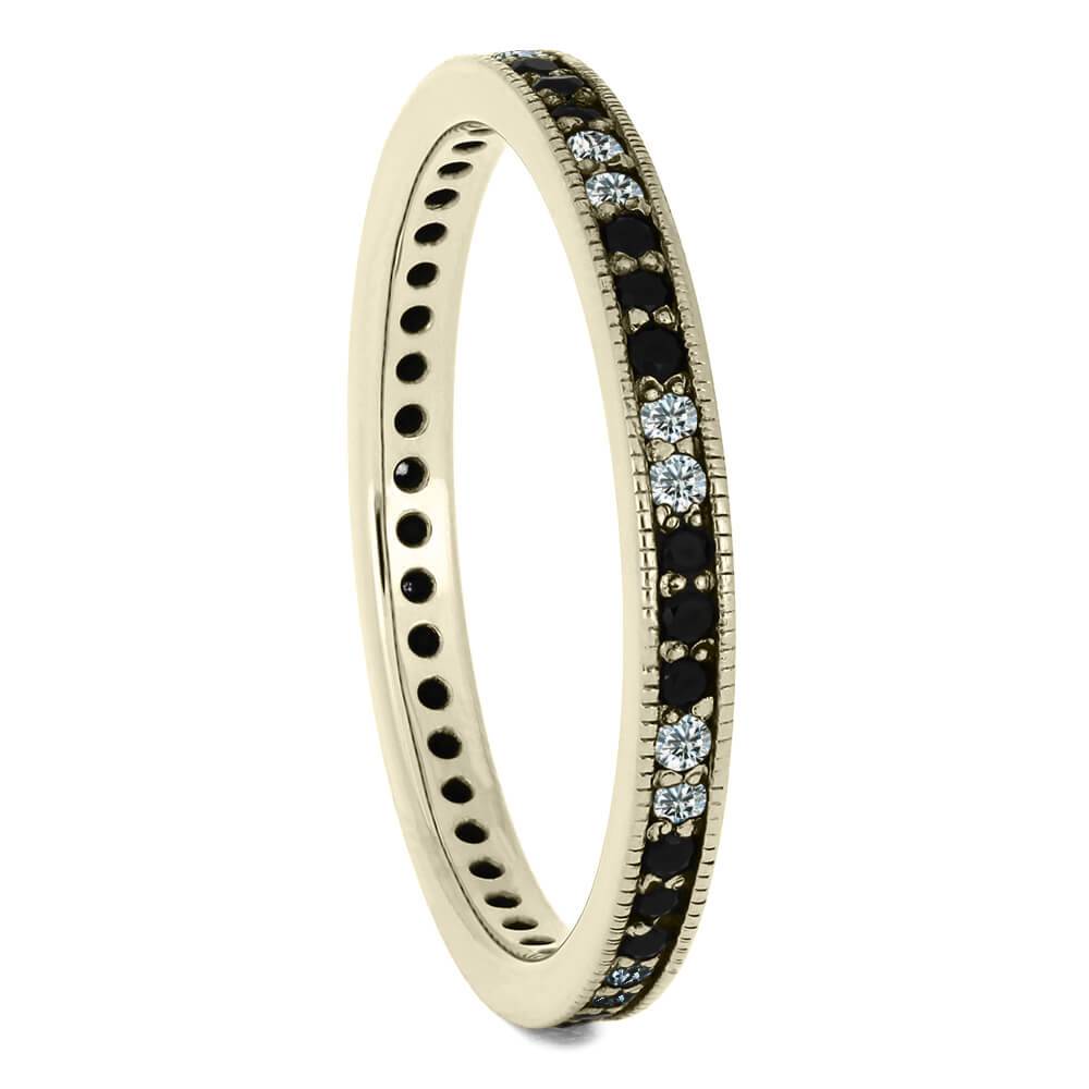 Black & White Diamond Eternity Wedding Band-DJ1000 - Jewelry by Johan