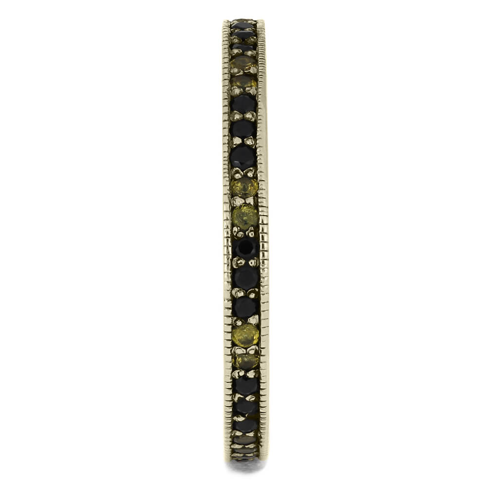 Women's Gemstone Eternity Band in White Gold With Diamond And Sapphire-DJ1010WG - Jewelry by Johan