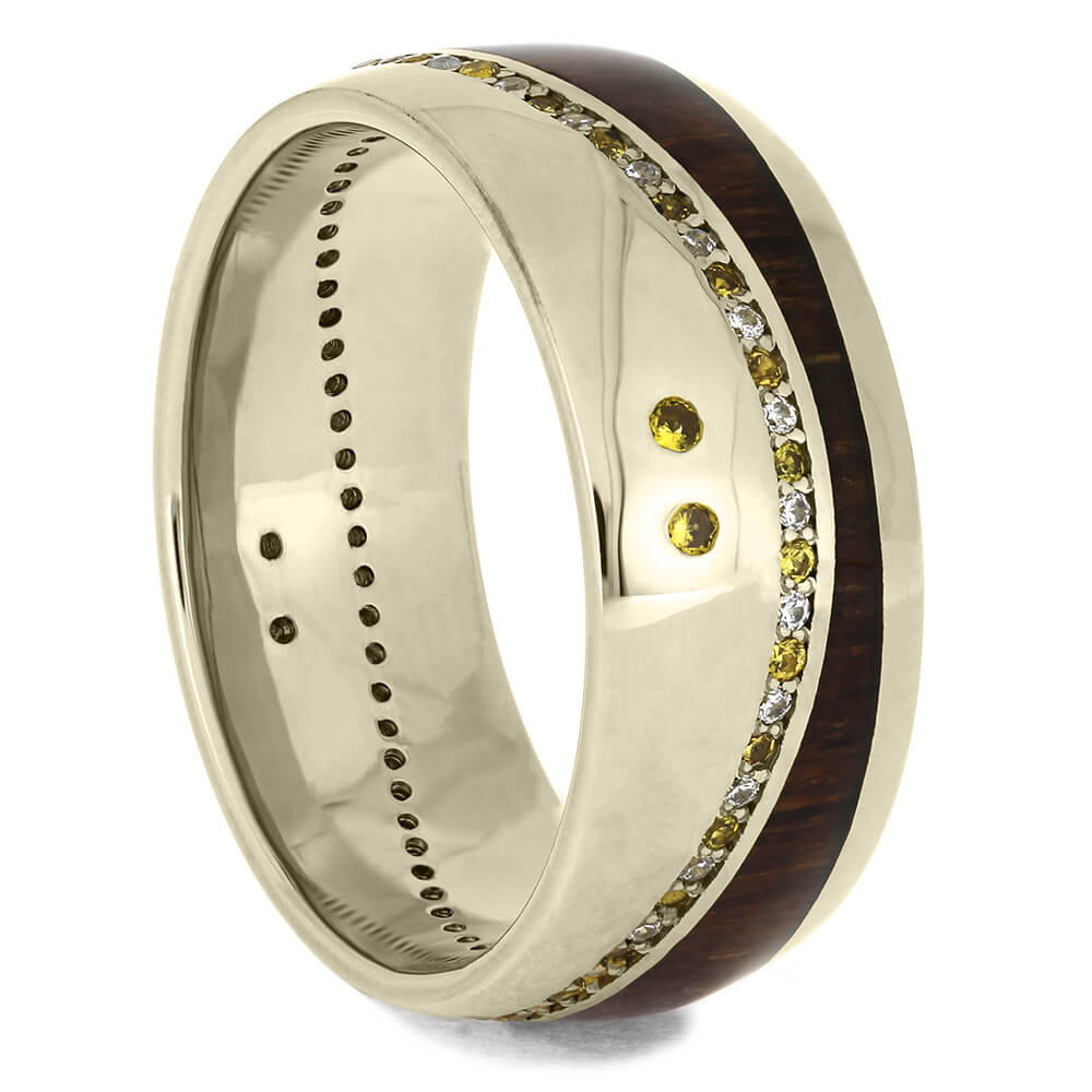 Gemstone Eternity Wedding Band in White Gold