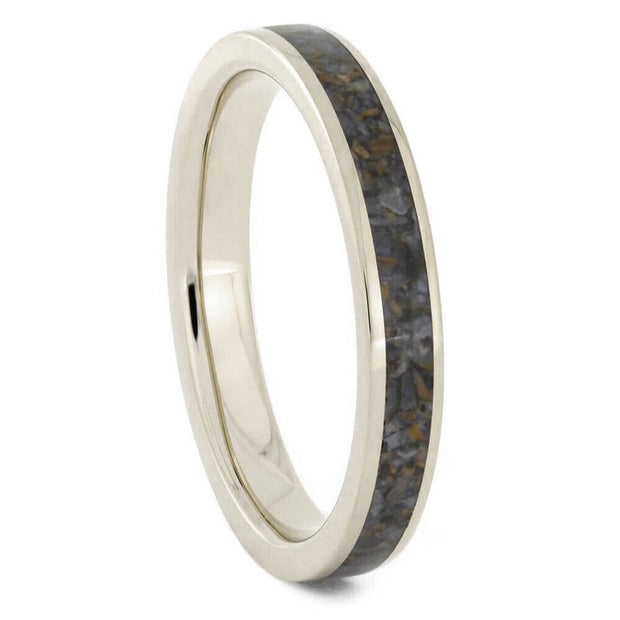 Crushed Dinosaur Bone Women's Wedding Band