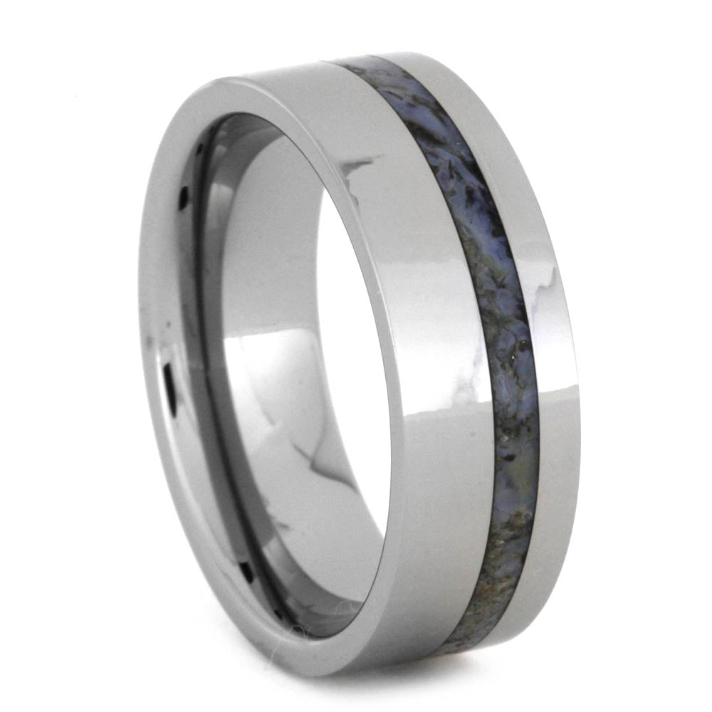 Tungsten Dinosaur Fossil Men's Wedding Band, In Stock-SIG3009 - Jewelry by Johan