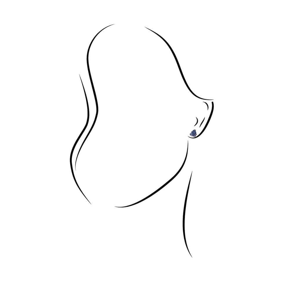 Illustration of stud earring on ear
