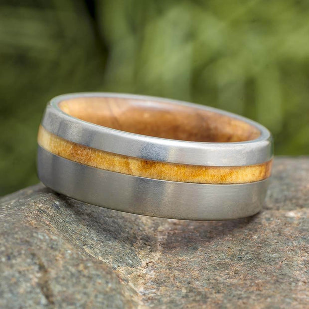 Olive Wood Wedding Band
