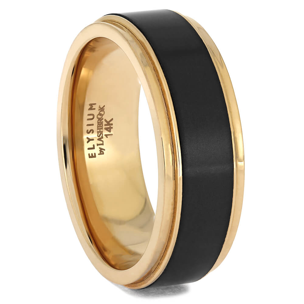 Elysium Ring with 14k Gold Edges