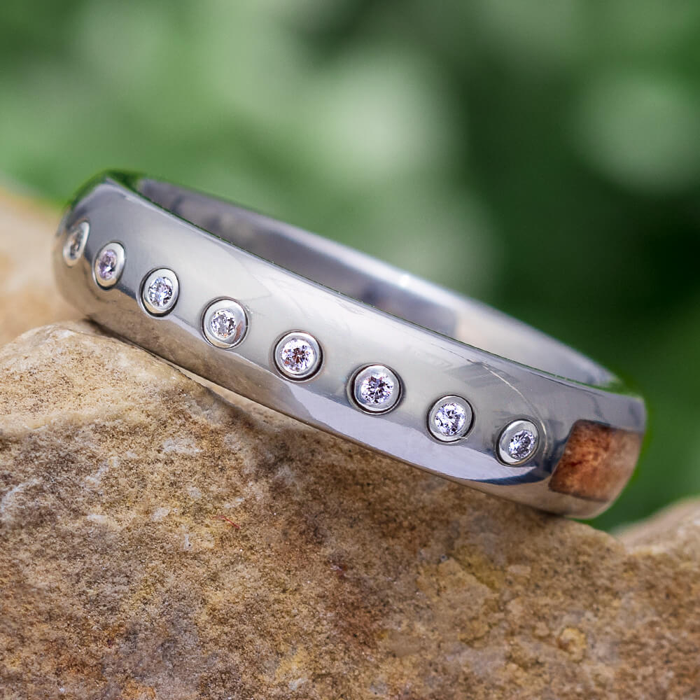 Rosewood and Eternity Band with Diamonds
