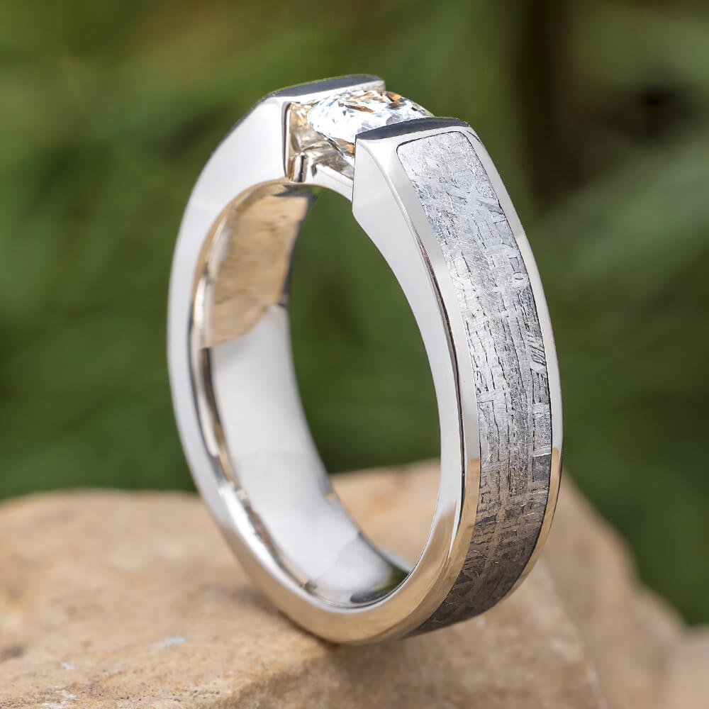 Meteorite Engagement Ring
