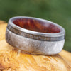 Meteorite and Fossil Wedding Band for Men