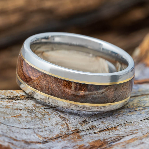 Ruby Redwood Wedding Band