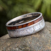 Ironwood and Antler Wedding Band