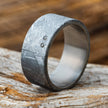 Black Diamond Men's Wedding Band with Meteorite-2097 - Jewelry by Johan